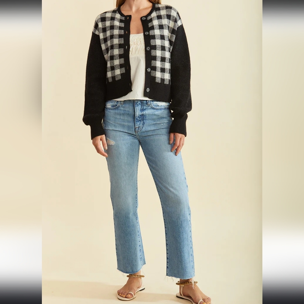 Ciao Lucia Checkered Cardigan